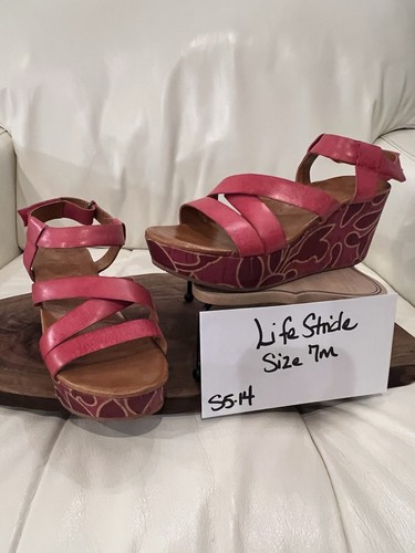 Lifestride red wedge - lifestride, sandals